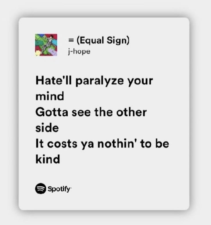 Podemos hablar de lo poco valorada que está la letra de  Equal Sign?
​"Hate will paralyze your mind". j-hope diseccionó la discriminación y el prejuicio en menos de 2 minutos.