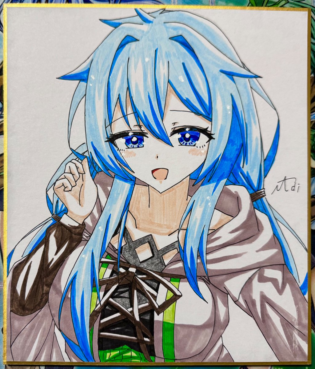 エリアちゃんの色紙を描きました！🩵
遊戯王OCG / 水霊使いエリア