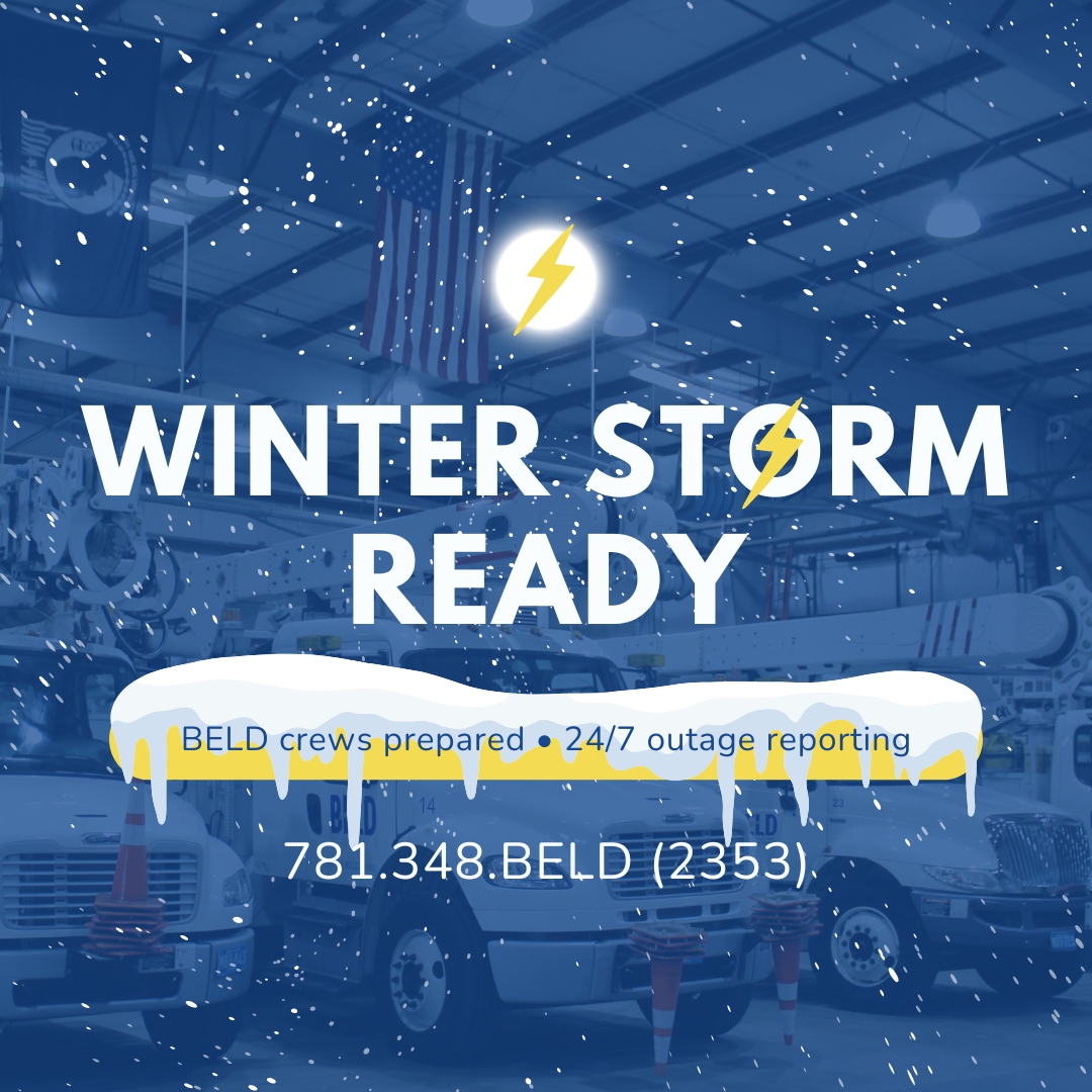 Braintree — we’re keeping a close eye on the upcoming nor’easter expected to arrive in the next couple of days. As always, BELD is fully prepared. We have line crews staged and ready to respond to any issues safely and as quickly as possible.

Notice: Our offices will be closed