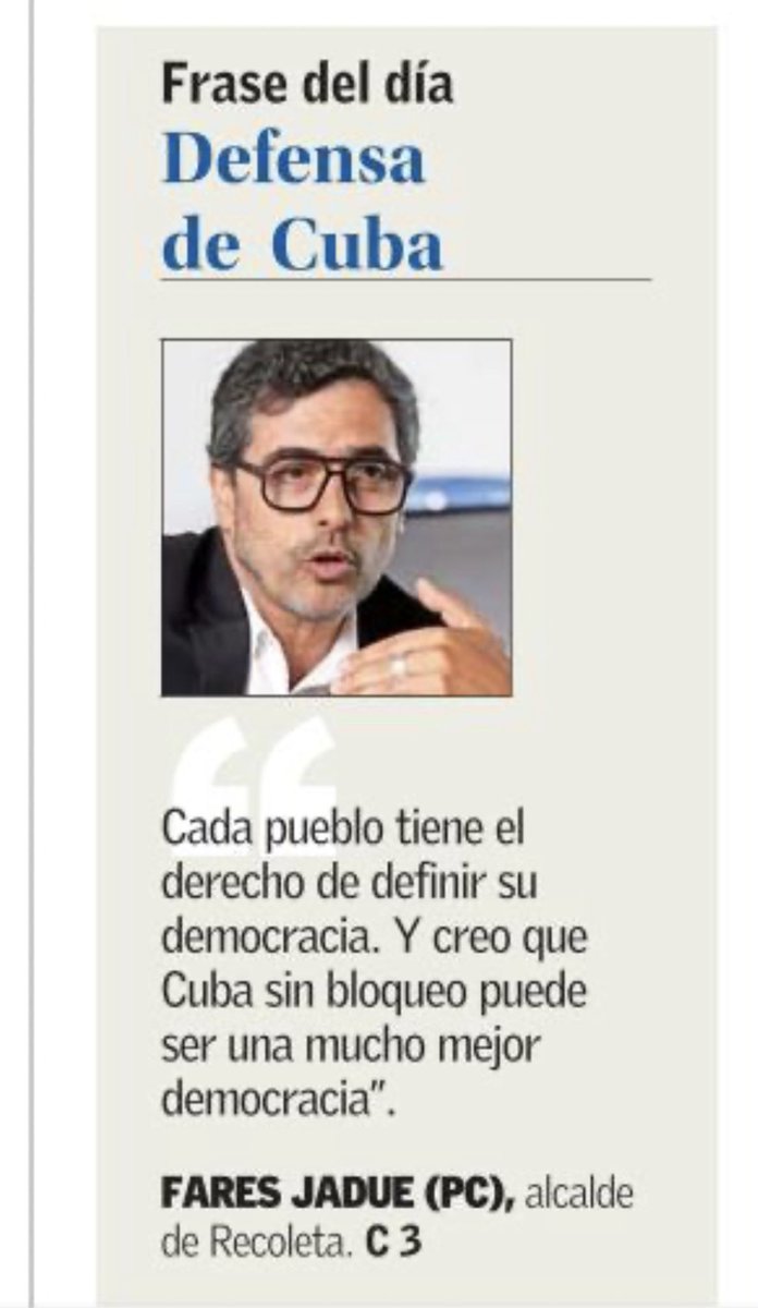 Un intento de este militante comunista de insultar la inteligencia ciudadana, las cosas son lo que son y no lo que algunos dicen que son.
La democracia tiene requisitos, contenidos y límites; a su turno las dictaduras no reconocen límites: ejemplo de ello es Cuba