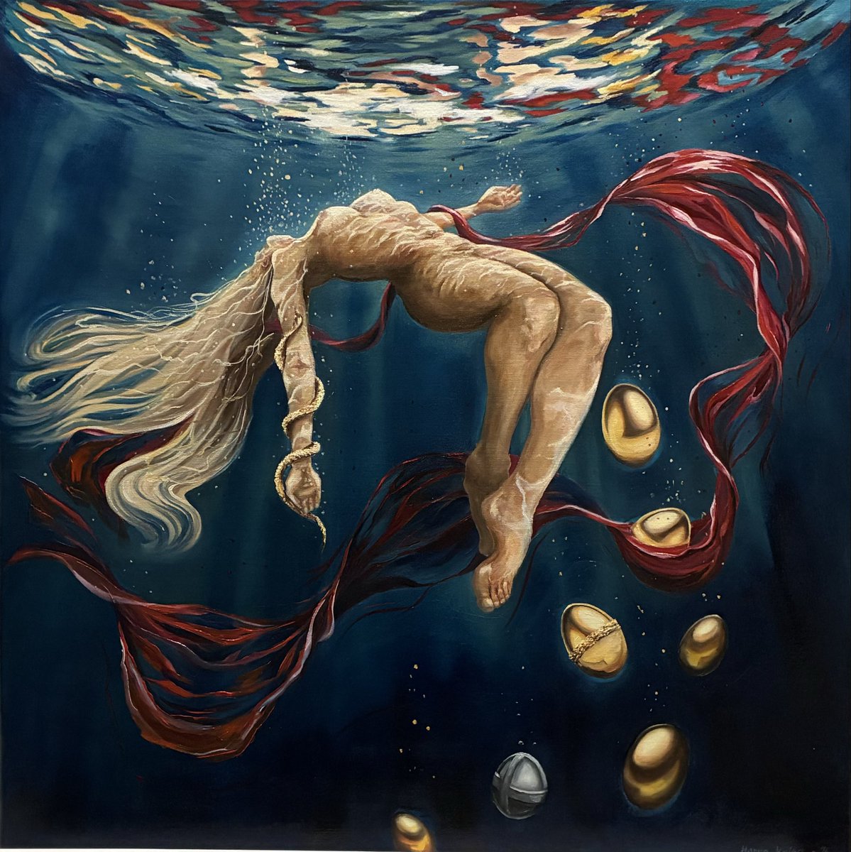 HannaSokajarvi's tweet image. Ilmatar.
Öljy, koko 90x90
#taide #Kalevala #Ilmatar #myytit 
#Art #Kalevalapoetry #Myths 
#Sophia #Gnostic #Sumer #Nammu