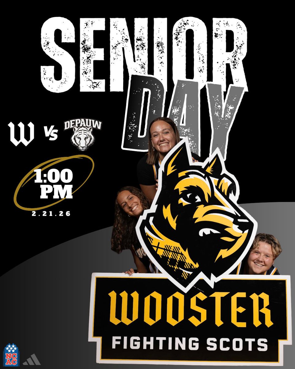 WoosterWBB's tweet photo. ❕S E N I O R  D A Y ❕

Thank you for the leadership, the grit, the love. Now let’s hoop 🏀

1pm vs. Depauw - See you there 👀

#WoosterWBB  x  #RollScots https://t.co/XC0SxGkIZS