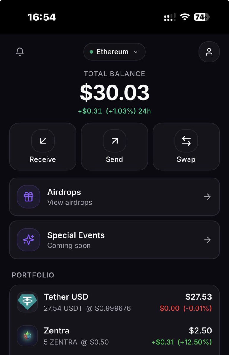 baba_krypt's tweet photo. There’s said Free $25 from @zentrawal 

HOW TO POSITION : 

🚨 Join here: https://t.co/kWh8YUzMNG

🚨 Go to airdrop

🚨 Complete all tasks

YOU GET $ZENTRA which you can swap to USDT immediately 

NOTE/  you can’t send out now but it should be possible in 4 days when they launch 

NFA