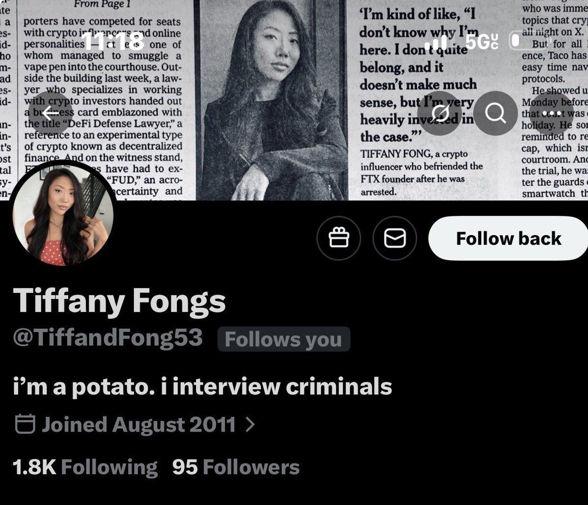 When will the real <a href="/TiffanyFong/">Tiffany Fong</a> stand up and follow me back?