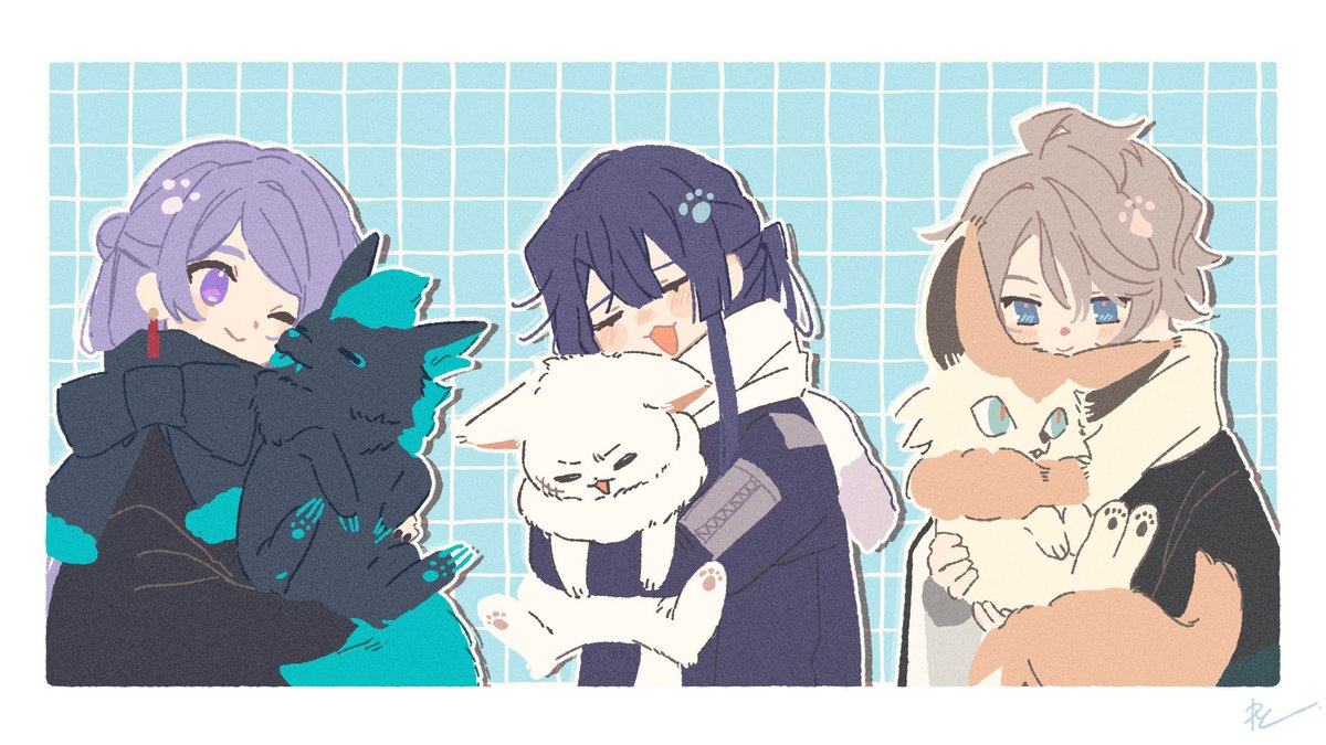 shioriii_na's tweet image. RT @0411udon: もふ
#上弦画 #長尾百景 #描いた晴