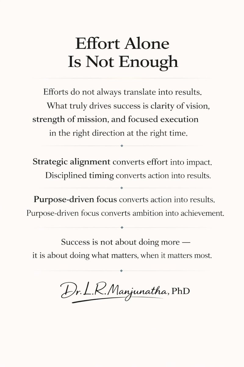 SPARSHASHREYA's tweet photo. Efforts are not enough for success.We need to have clarity of Vision with strength of Mission to get the desired results https://t.co/lUsU3WEnbB