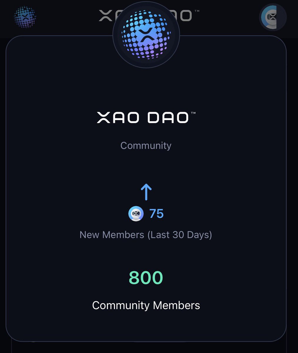 👏 LFG!!! 200 more members until “Go Time!”

Don’t fade the $XRP Army. 

<a href="/XAODAOLLC/">XAO DAO</a>
