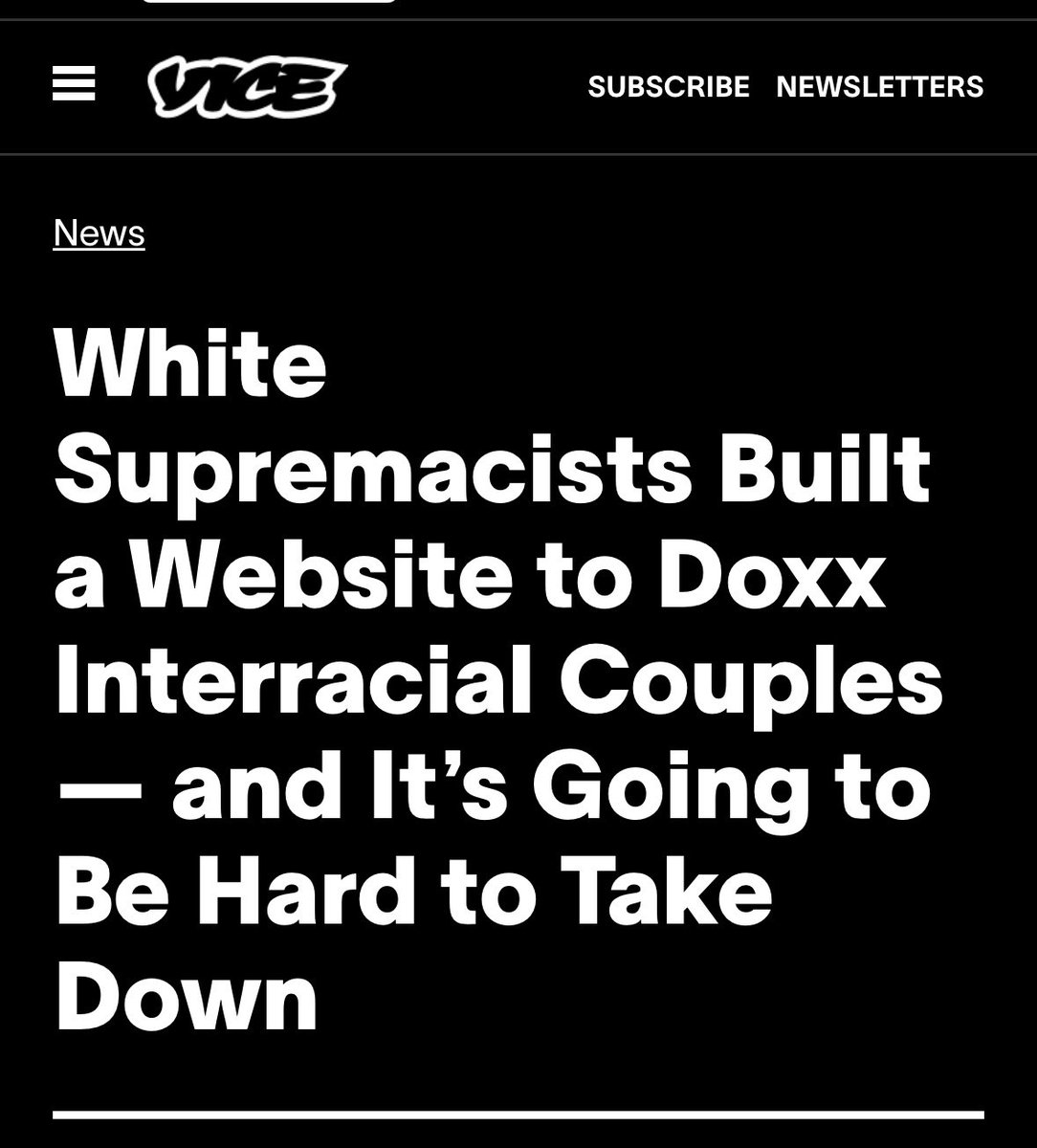 Until black men start making websites dedicated to harassing interracial couples and attacking biracial children in public it’ll never be one sided lmao.

Divestors love to be delusional