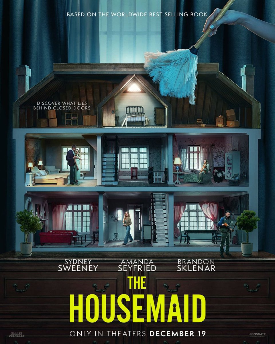 Parece una peli de Lifetime con más producción y más (mucho más) larga.
Cumple su función, divierte.
No es spoiler decir que sí, sí se encuera.🙄
#TheHousemaid