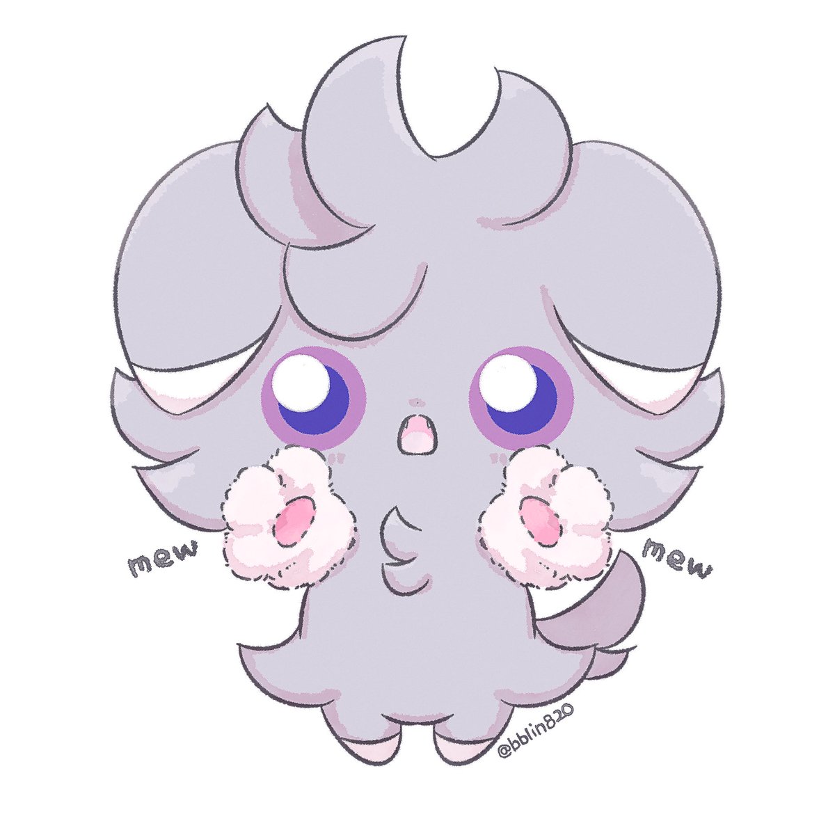 #猫ポケモンの日
 ニャスパーも猫(ฅ'ω'ฅ)
2/22でにゃんにゃんにゃん🐈