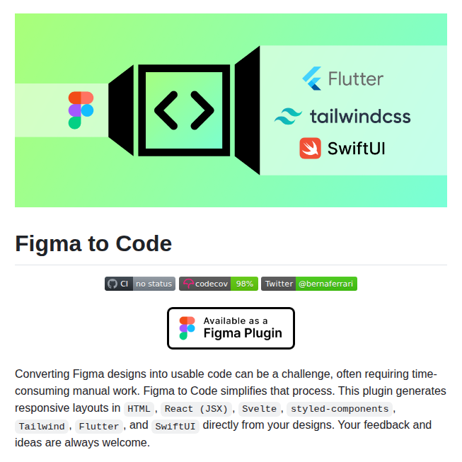 Converts Figma designs into responsive code https://t.co/eOwwQ8RHPI