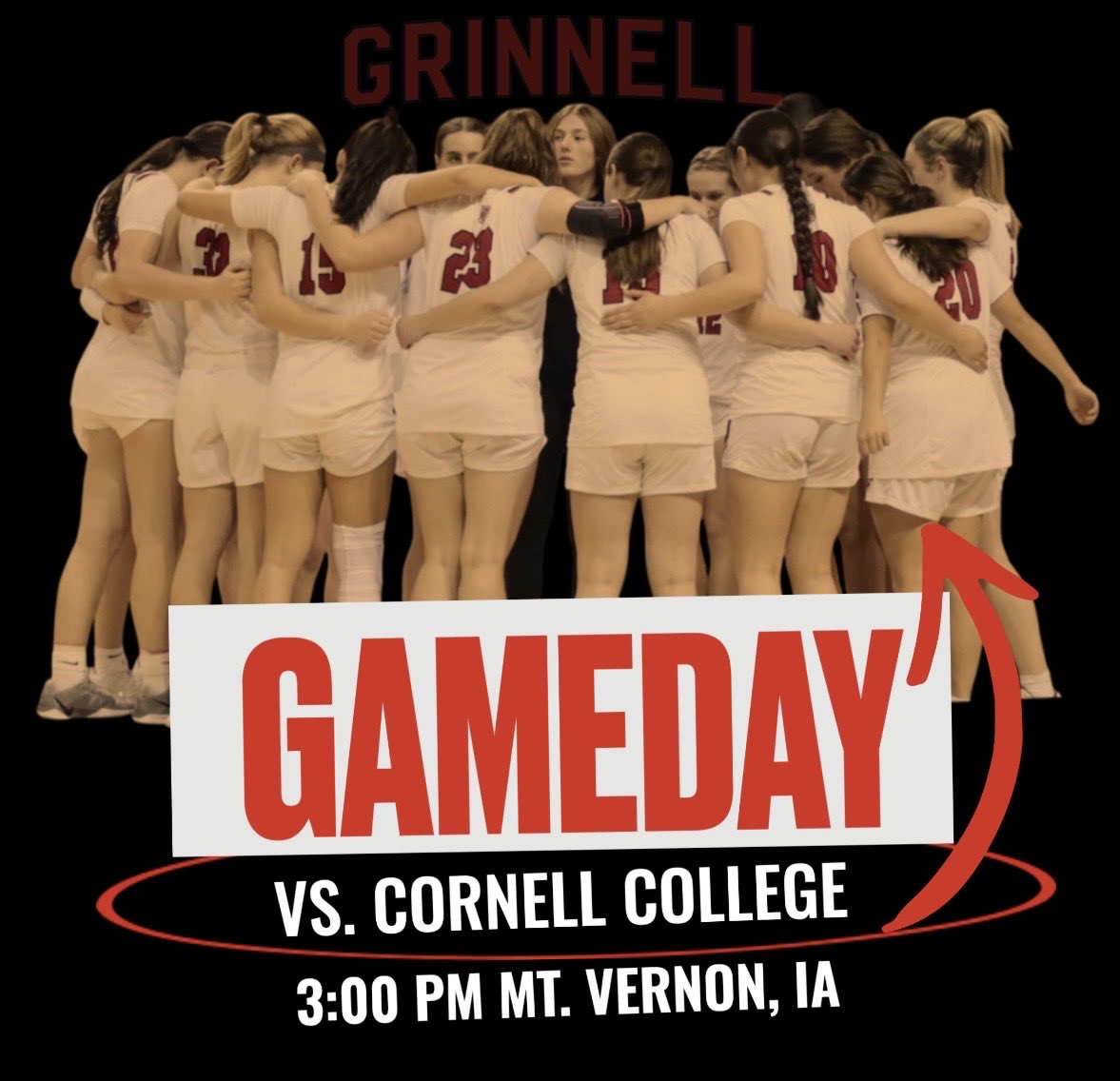 GrinnellWBB's tweet photo. 🏀Regular season finale in the 🌽 state today.📍Mt. Vernon, IA ⏰3:00 PM https://t.co/xl24sfsfEt