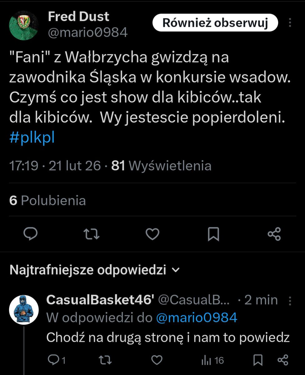 Tyle dobrego powiedziano o kibicach Górnika wczoraj, gdy zaczęli doping jeszcze na meczu Legia-Trefl. Czy na pewno PLK potrzebuje takich sytuacji? Idziemy w klimaty piłkarskie?
#plkpl
