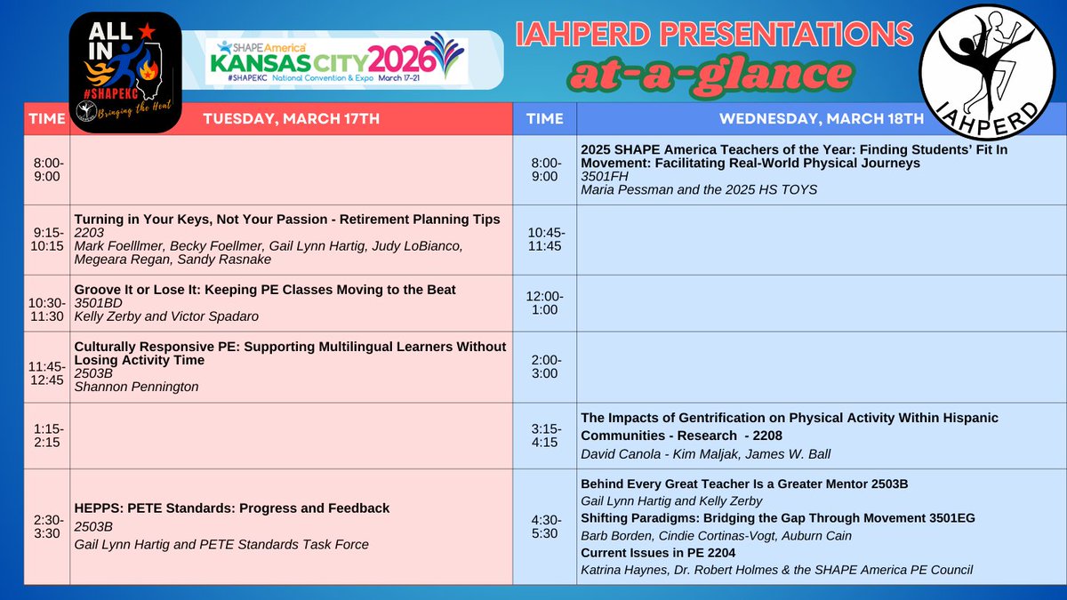 IAHPERD Illinois Assoc for Health, PE, Rec & Dance tweet media