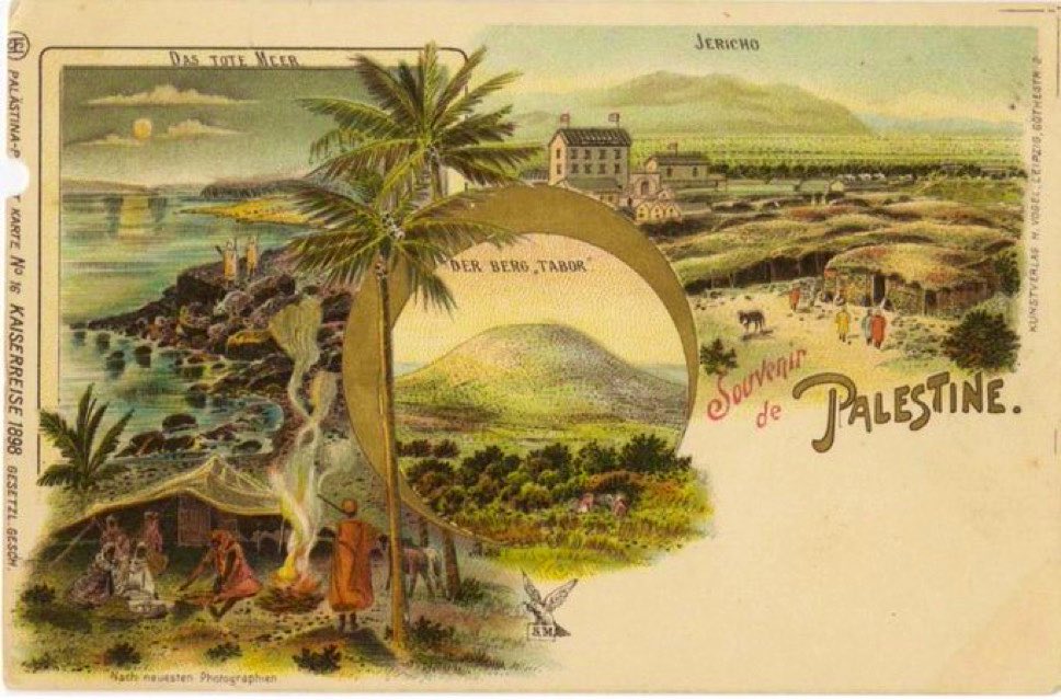 VintageVault8's tweet image. Post cards from Palestine, 1900.