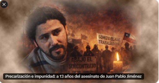 El caso permanece en la impunidad. Su muerte se inscribe en una historia mayor: La del subcontrato como política estructural del modelo laboral chileno, y la violencia —abierta o encubierta— que ha acompañado la organización obrera en sectores precarizados
prensaopal.cl/2026/02/18/pre…