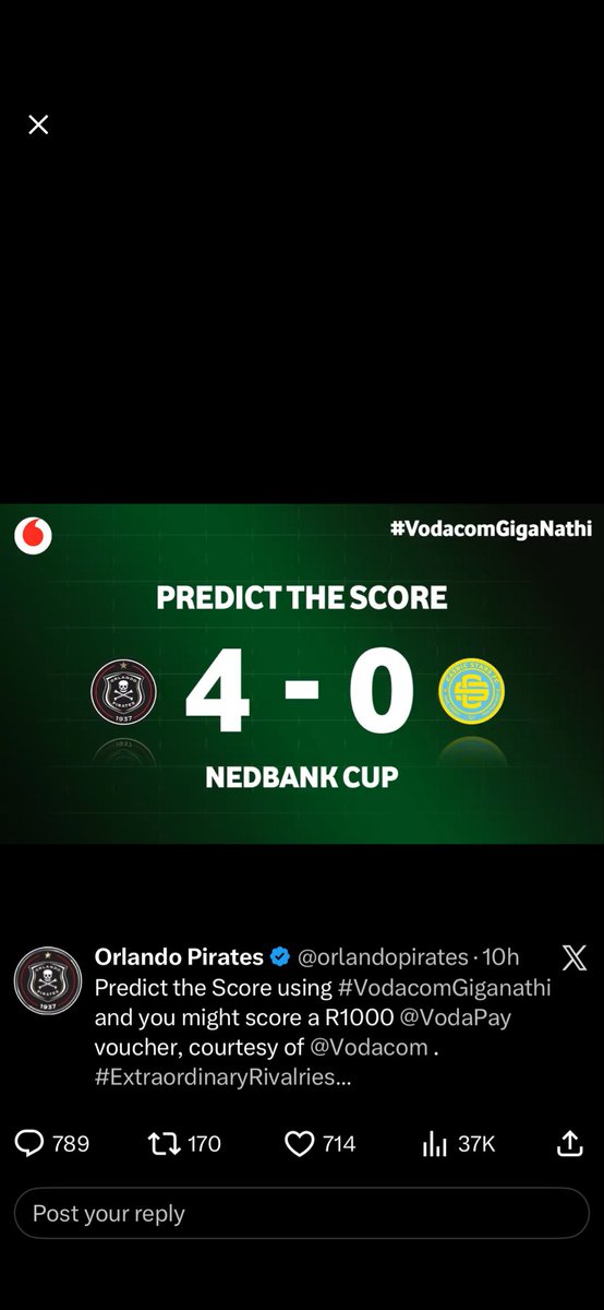MAQFICKLE's tweet photo. @orlandopirates @VodaPay @Vodacom https://t.co/EkMTqgECtj
