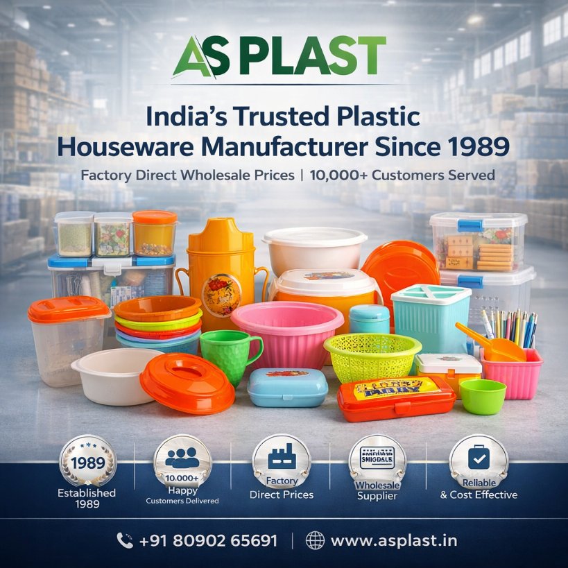 asplastindia's tweet image. Established in 1989.
10,000+ customers served.
AS Plast delivers durable plastic houseware products at factory-direct wholesale prices.

Reliable. Cost-effective. Trusted.

📞 +91 80902 65691
🌐 asplast.in

#ASPlast #Wholesale #Manufacturer #PlasticProducts
