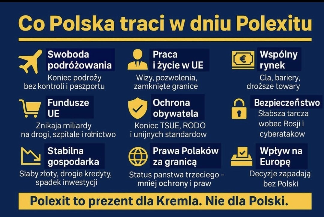 Co Polska straci w dniu Polexitu‼️

Udostępniamy‼️