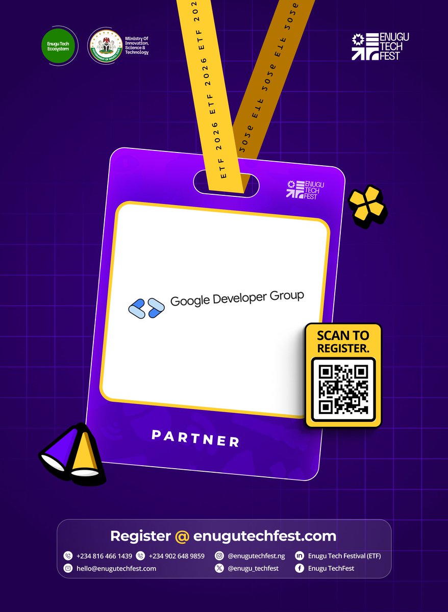 We're glad to announce being partners for the upcoming <a href="/Enugu_techfest/">Enugu Tech Festival (ETF)</a>.

Enugu Tech Festival 2026 is themed Coal to Code: Energy in New Form, which is a realisation of the shift and potential of the talents here in this modern age. 

Register: enugutechfest.com
