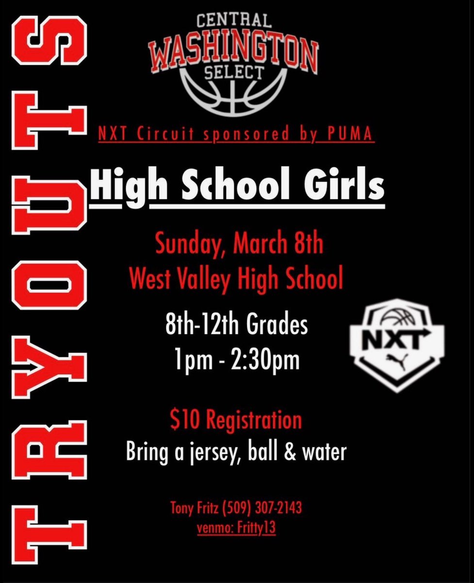 It’s about that time.. CWS HS Girls TRYOUTS!! Coming March 8!! Details on the flyer below. #CWSFamily Hit the registration link to preregister🔗 :  forms.gle/DtW1AEy661cmBG…