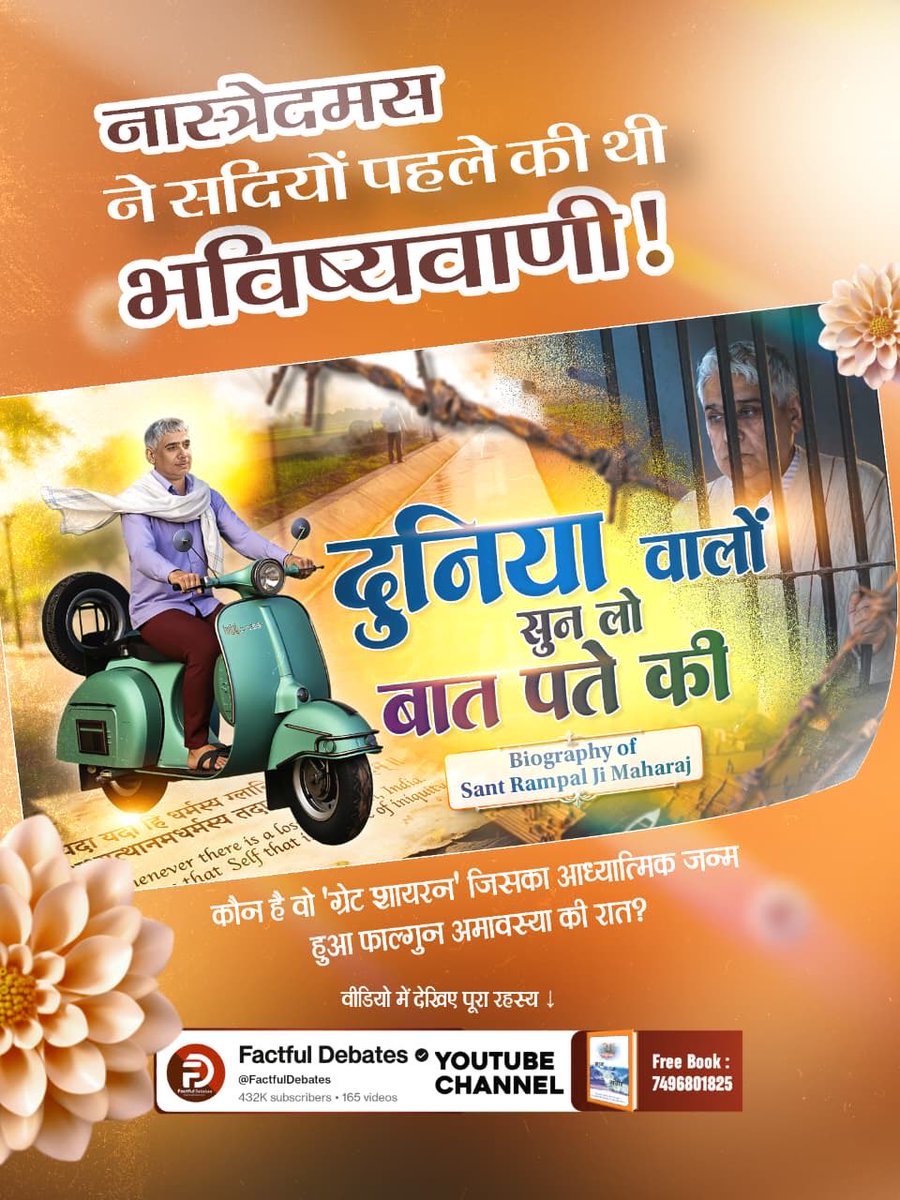 नास्त्रेदमस ने सदियों पहले की थी भविष्यवाणी !
#दुनियावालों_सुनलो_बात_पते_की कौन है वो 'ग्रेट शायरन' जिसका आध्यात्मिक जन्म हुआ फाल्गुन अमावस्या की रात?
Factful Debates YouTube Channel