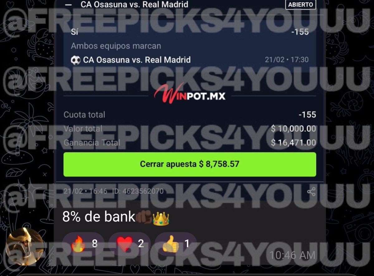 Vikingo Negro ⚔️⚽️ PICK PREMIUM

+20❤️🔁💬 Y DESBLOQUEAN  su siguiente JUGADA PREMIUM💣.