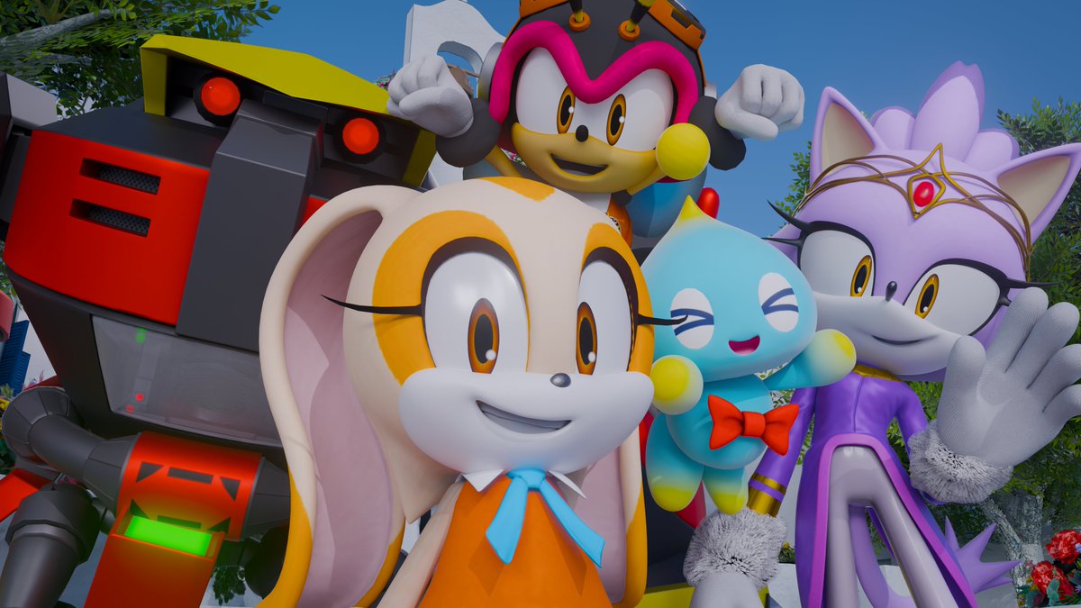 Hope everyone's having a wonderful day today
If not, "make the most of any good feeling"
#SpreadLove 

rigs by <a href="/GameGuyBenn/">Benn</a> and <a href="/dokatzo/">Dokatzo</a> 

#SonicTheHedgehog #E123Omega #Omega #BlazeTheCat #CreamTheRabbit #CharmyBee #blender #blender3d #b3d