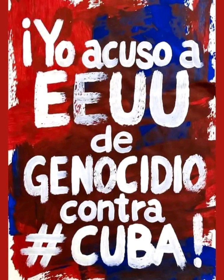 Ilegalmente imponen bloqueos que intentan asfixiar al pueblo. 
Pero venceremos✊🇨🇺

#Cuba