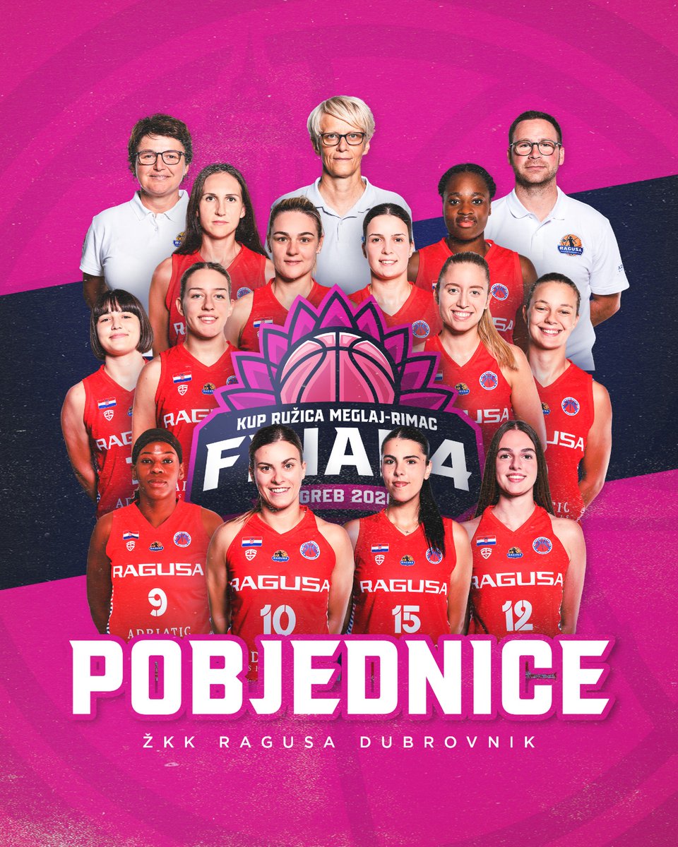 CbfHks's tweet image. Igračice Raguse po treći su put osvajačice 🏆 Kupa Ružica Meglaj-Rimac 👏👏👏

Velike čestitke ŽKK Ragusa, kao i KK Studio Zagreb na prvom, i to odličnom, nastupu u finalu Kupa! 🙌

#KupRužicaMeglajRimac #Finale