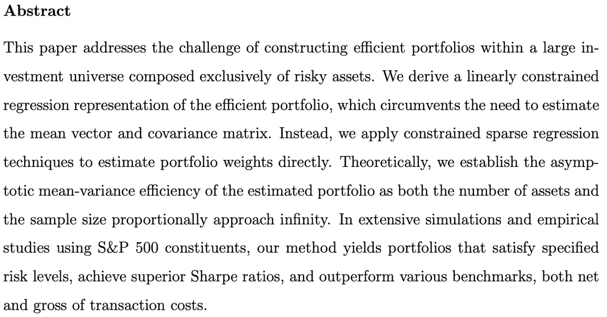 PtrPomorski's tweet photo. "Efficient Portfolio Estimation in Large Risky Asset Universes" https://t.co/veUhHYiiSi https://t.co/hYPud4h0Yt