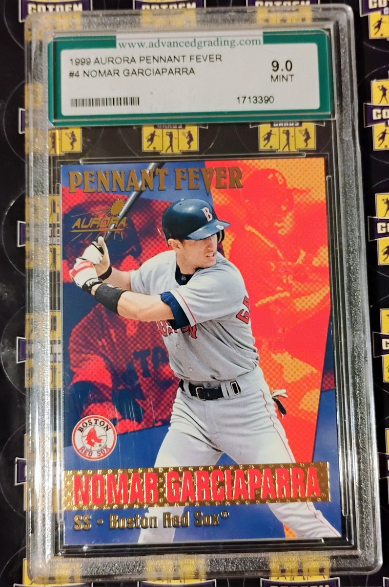 1999 Aurora Pennant Fever Nomar Garciaparra #4 - Graded 9.0 Mint