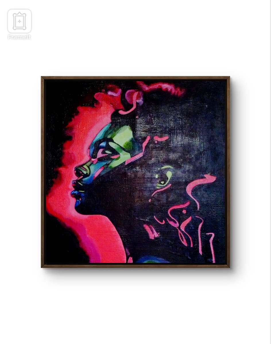 Sharing a commission I recently finished that I actually had a blast working on. 

Sometimes the process just feels right from the very first brushstroke.

I’m really happy with how that neon pink pops against the dark oil textures...it gives the whole piece such a cool glow.