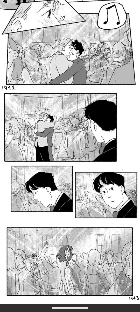 nick going from seeing tara and darcy dancing and kissing and being inspired to talk to charlie to dancing with charlie and kissing charlie on the dance and inspiring tao and elle to dance together