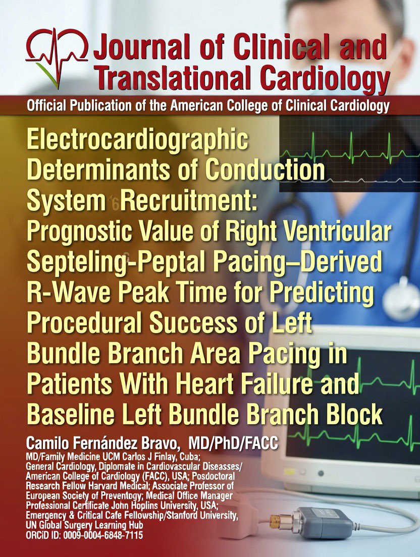 JournalClinTran's tweet photo. New ECG predictor for LBBAP success in HF + LBBB patients: RVSP-derived V6 R-wave peak time (≤142 ms) strongly forecasts procedural success (AUC 0.892, sens 82%, spec 91%) and correlates with septal scar.

https://t.co/AXspsm3J1Z

#ConductionSystemPacing #LBBAP #CRT #Cardiology https://t.co/eAnUQN3cFc