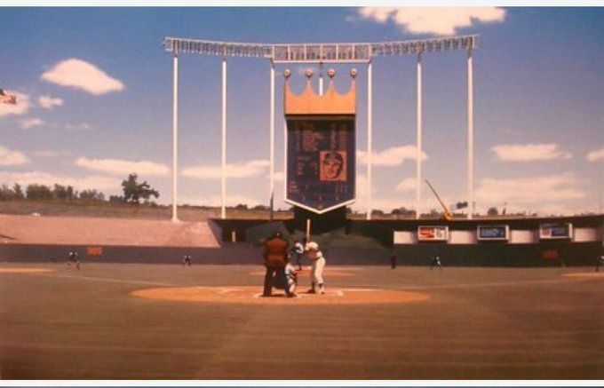 Royals Stadium, 1973. This would be the stadium's first season and is currently the 5th oldest stadium.