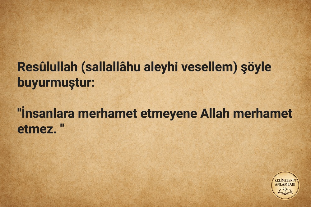 Resûlullah (sallallâhu aleyhi vesellem) şöyle buyurmuştur:
"İnsanlara merhamet etmeyene Allah merhamet etmez. "
#hadis #keşfet #reels #shorts #niyet #amel #güzelahlak #ramazan #ramazanayı #40hadis #kelimelerinanlamları