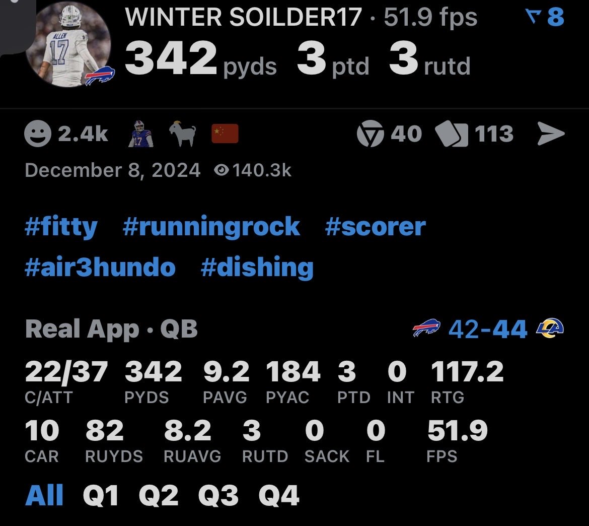 TiLy_Prodz's tweet photo. @NewEraZach How many rushing yards do he had that game tho acting like he only ran 20 yards with 3 rushing tds https://t.co/NCaqfSAFa8