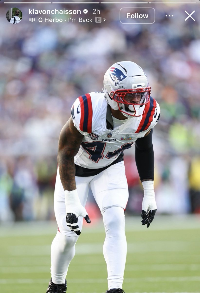 Savageboston's tweet image. K’Lavon Chaisson on IG: 

“I’m back.”

🤔