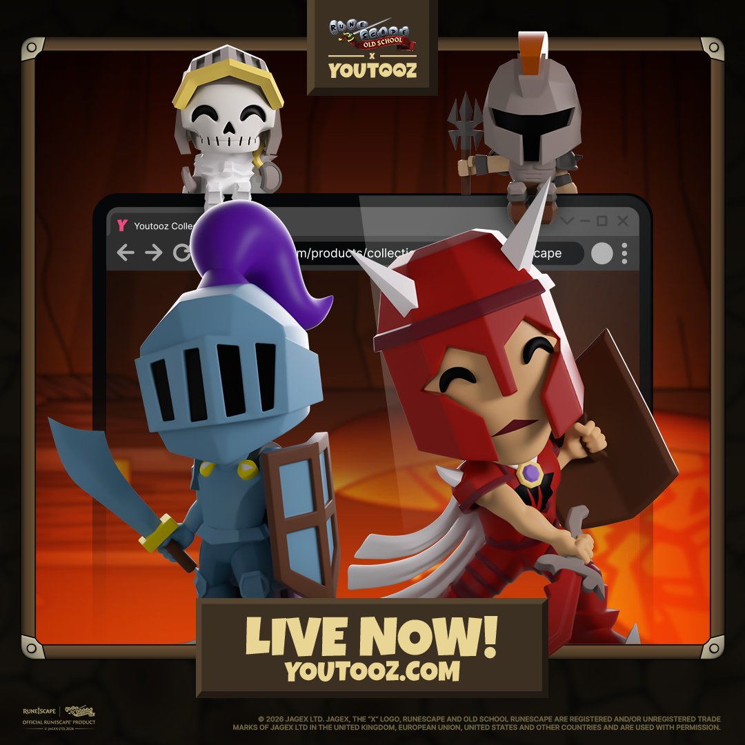 OldSchoolRS's tweet photo. the all-new OldSchoolRS x @Youtooz collection is live now! 🐲

Get yours here: https://t.co/fZshq0Lewh https://t.co/b2oVqRiVDg