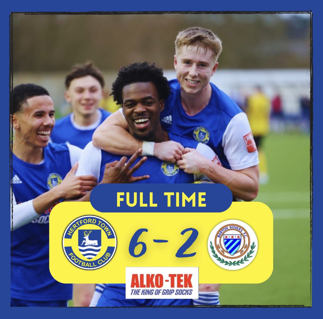 FULL TIME 

Huge win for the boys today 😍😍

Lawrence Ajong ⚽️⚽️⚽️
Noah Mosanya ⚽️⚽️
Marcus Painter ⚽️

UP THE HERTFORD🔵🟡

#htfc #bues #hertfordtownfc