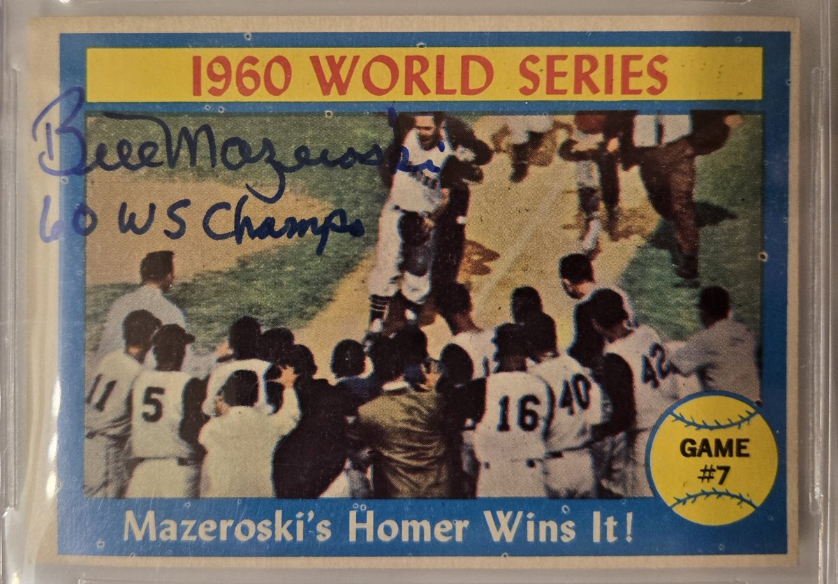 Growing up, my granpa Ray Wisnieski told me baseball stories like Bill Mazeroski's Game 7 game-winning home run. Ray said, "Great fielder, clutch hitter and Polish like me!" A few years ago my mom gave me this card for Christmas. Miss ya Maz, miss ya Granpa and thank you mom.