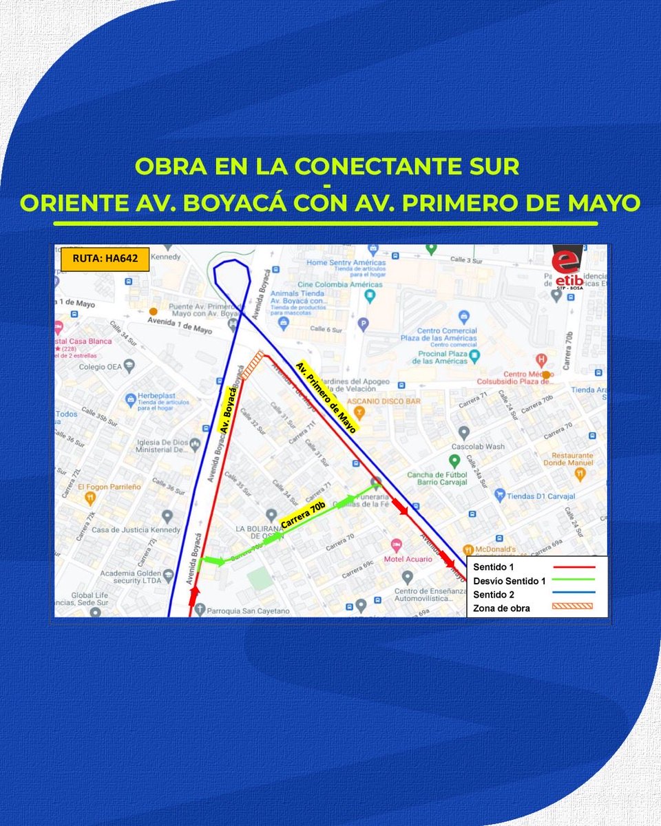 🚧 ¡Atención usuarios!

Por obras, la ruta HA642 presenta cambios en su recorrido.
📍 Ten en cuenta los desvíos y planifica tu viaje.