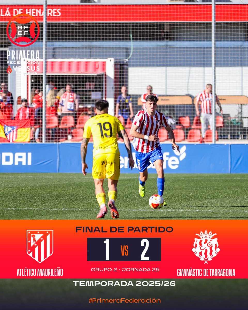 𝗙𝗜𝗡𝗔𝗟 | #AtléticoMadrileñoNàstic

✅ ¡El Gimnàstic de Tarragona se reencuentra con la victoria!

#PrimeraFederación | #VersusELearning