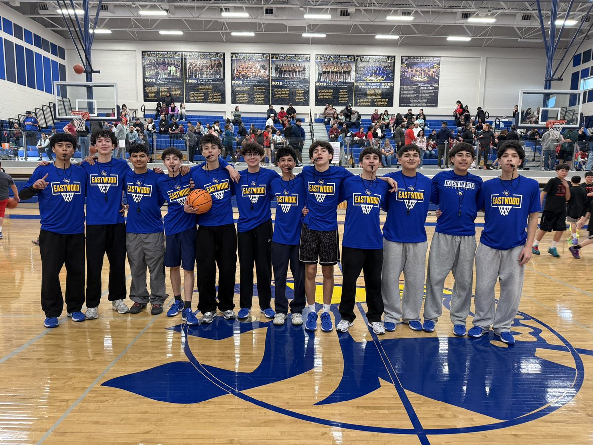 EastwoodBasket1's tweet photo. Great day hosting @YISDAthletics1 Basketball Intramurals. Our boys doing an amazing job officiating @YsletaISD student/athletes. #teamiseverything @Ray_Marshl @CoachJaimeE_Hdz https://t.co/b3y8N3BUez