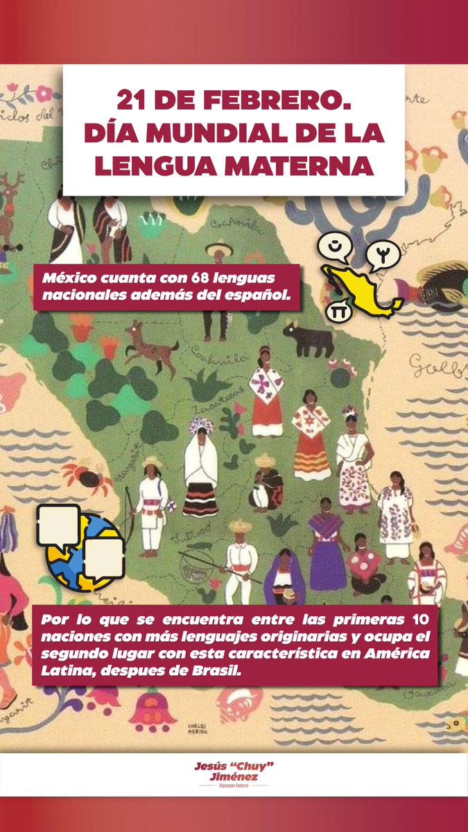 En el Día Mundial de la #LenguaMaterna, reafirmamos la importancia de proteger los derechos lingüísticos, promover su enseñanza y garantizar que ninguna lengua ni identidad cultural desaparezca.