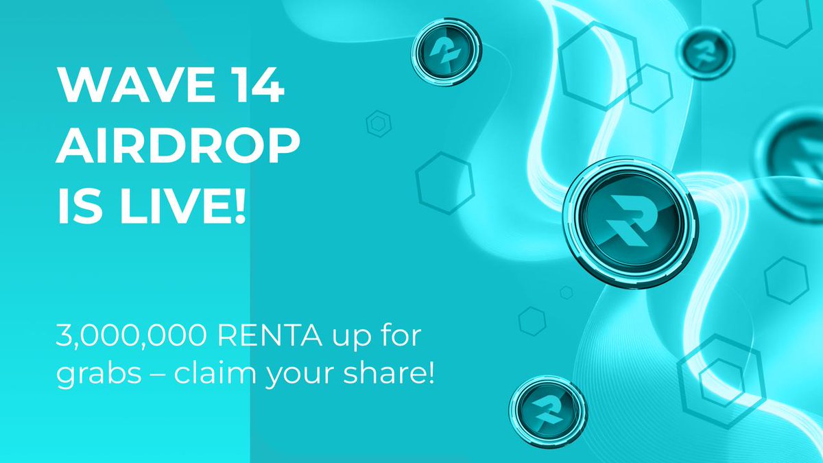 New Airdrop Wave – 3,000,000 RENTA!

We’re thrilled to launch Phase 14 of our Community Rewards to unite, support, and excite our Renta Network community. Your engagement fuels our decentralized rental ecosystem, and we’re rewarding our most active members for driving the futuRe