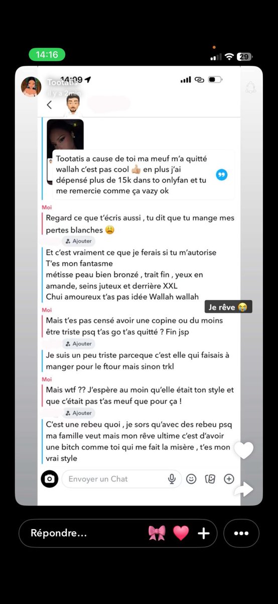 je me balade sur snap et je tombe sur ça