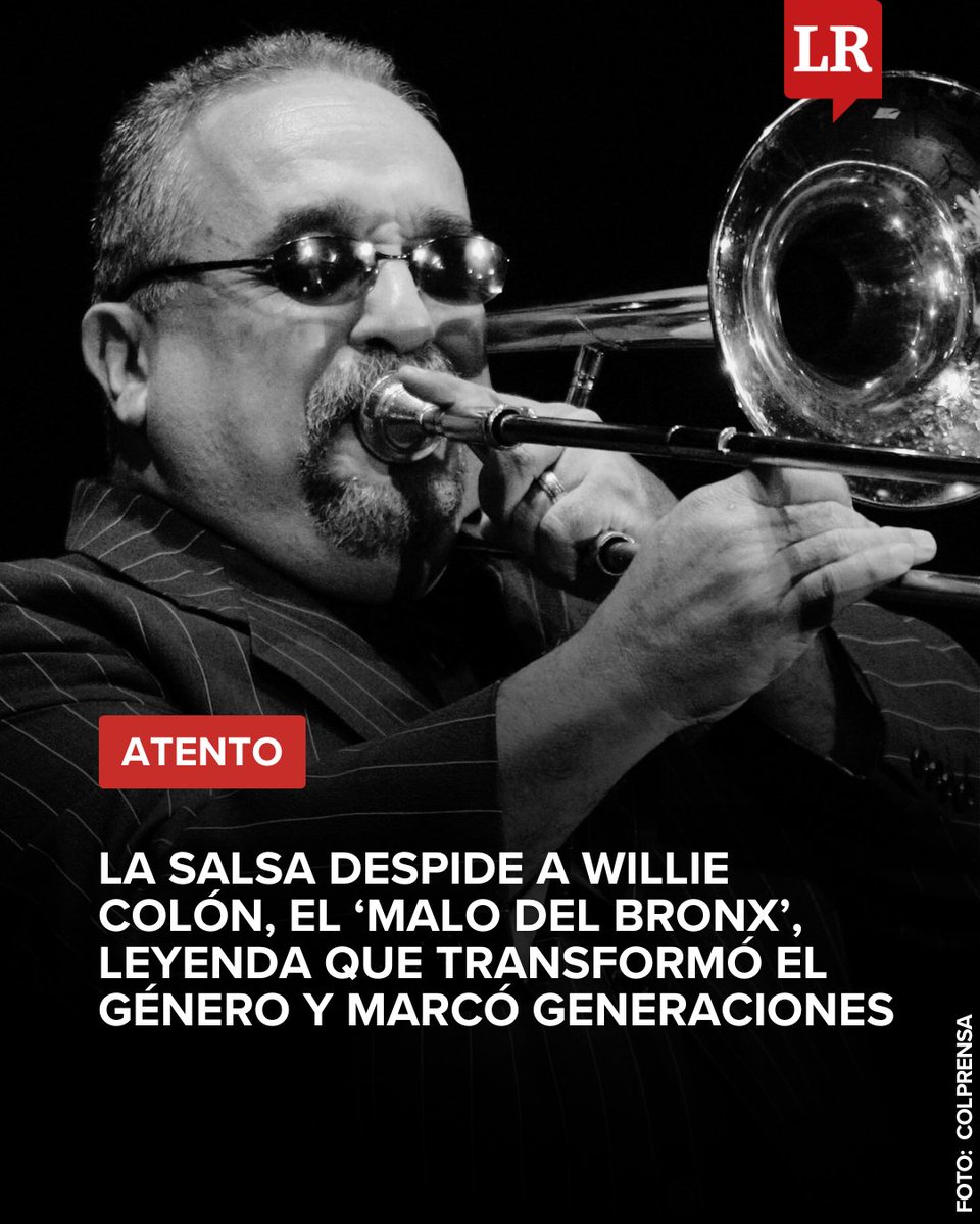 larepublica_co's tweet photo. #Atento | Muere Willie Colón, ícono de la salsa y arquitecto del sonido latino en Nueva York, tras complicaciones de salud que encendieron la alerta en el mundo artístico https://t.co/eLCPvMyxKS