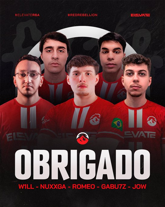 GamerInSiege_GG's tweet photo. 🚨AGORA: a ELEVATE anunciou a saída de sua line-up Academy de Rainbow Six Siege.

O elenco se despede após uma temporada de vitórias e evolução, encerrando um ciclo.

Desejamos sucesso para os jogadores.

#GISFEV26 https://t.co/vX1ZUCmZvQ